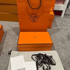 Hermès Orange Box with Ribbon and Booklet